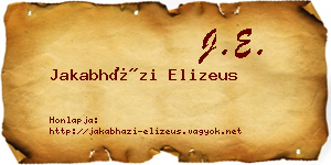 Jakabházi Elizeus névjegykártya